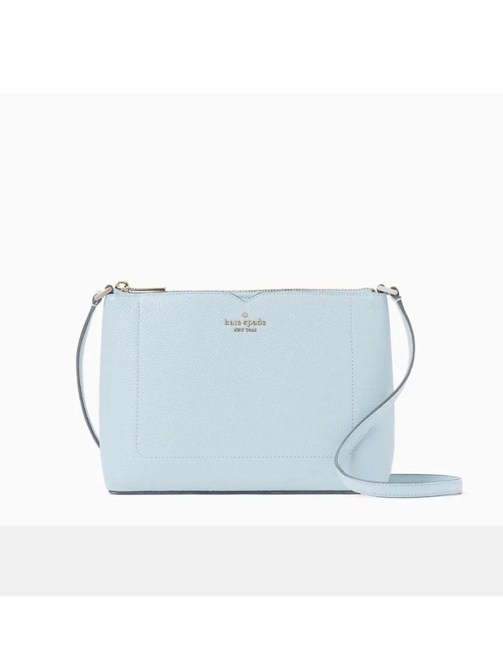 kate spade Harlow Baby Blue Pebbled Leather Crossbody